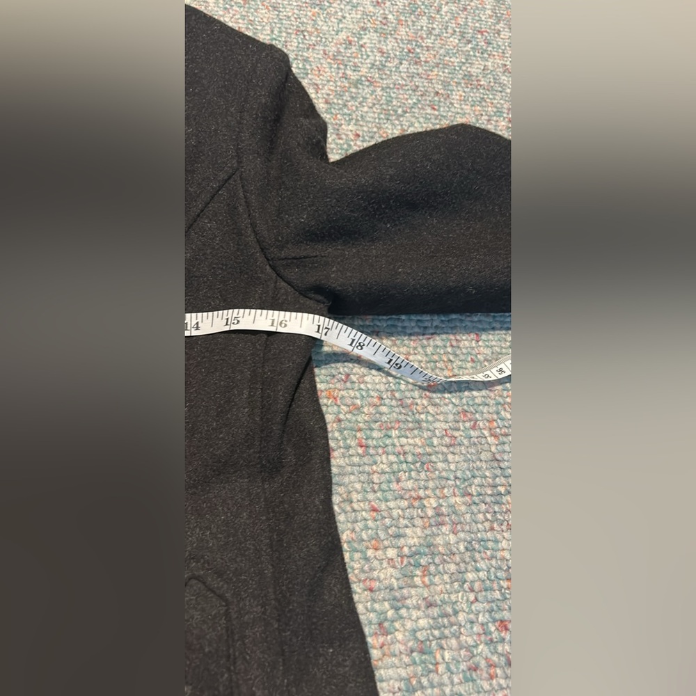 Women's Black Double-Breasted Coat NWT Xsmall - Picture 3 of 11